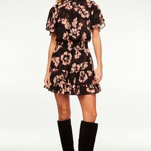 Floral Black and Pink Dress